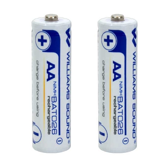 Williams Sound BAT 026 AA NiMH Rechargeable Batteries 2 Count
