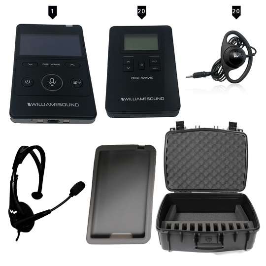 Williams Sound DWS TGS 20 400 ALK Tour Guide System | 1 Guide, 20 Listeners