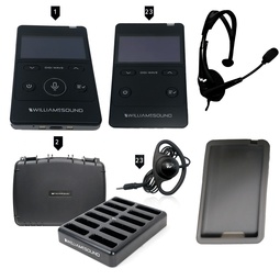 Williams Sound DWS TGS 23 400 RCH Tour Guide System | 1 Guide, 23 Listeners