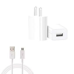 SquareGlow Micro USB Cable + Wall Charger Adapter
