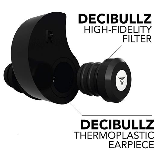 Decibullz High Fidelity Earplugs | Black