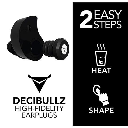 Decibullz High Fidelity Earplugs | Black
