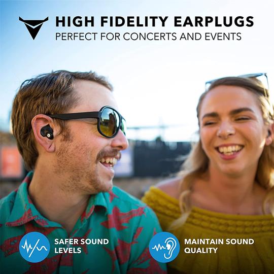 Decibullz High Fidelity Earplugs | Black