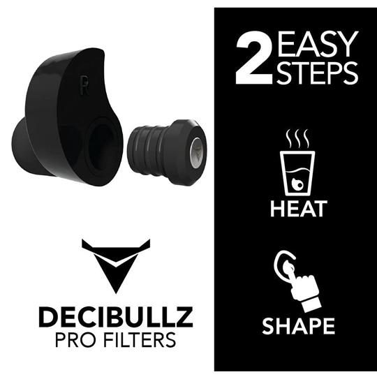 Decibullz Professional High Fidelity Earplugs | Black