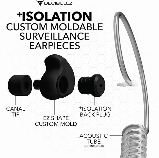 Decibullz Surveillance Earpieces + Isolation | Black