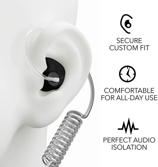 Decibullz Surveillance Earpieces + Isolation | Black