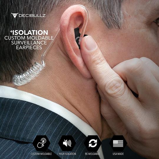 Decibullz Surveillance Earpieces + Isolation | Black