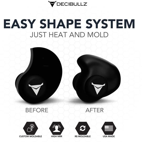 Decibullz Earplugs | Black