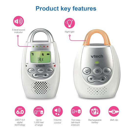 VTech DM221 Safe & Sound Digital Audio Baby Monitor