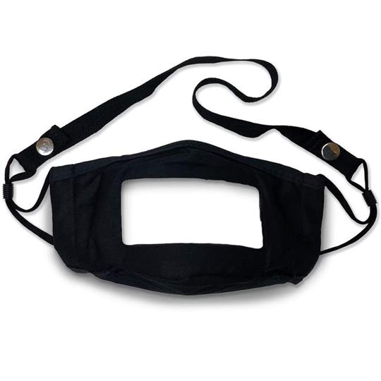 Mist Away Communication Mask with Clear, Anti-fog Window – 3 pack (Black, Blue, Tan)