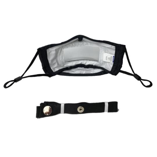 Mist Away Communication Mask with Clear, Anti-fog Window – 3 pack (Black, Blue, Tan)