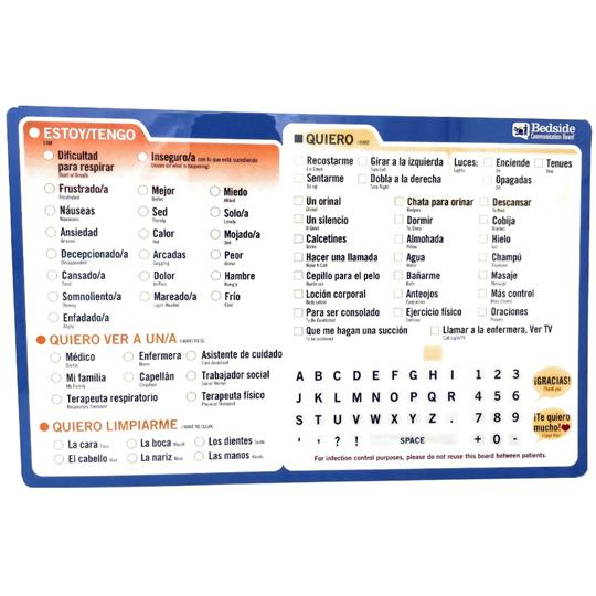 Word Communication Board for Non-Verbal Patients | Spanish