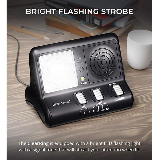 ClearSounds CR200 ClearRing Amplified Telephone Ring Strobe Signaler