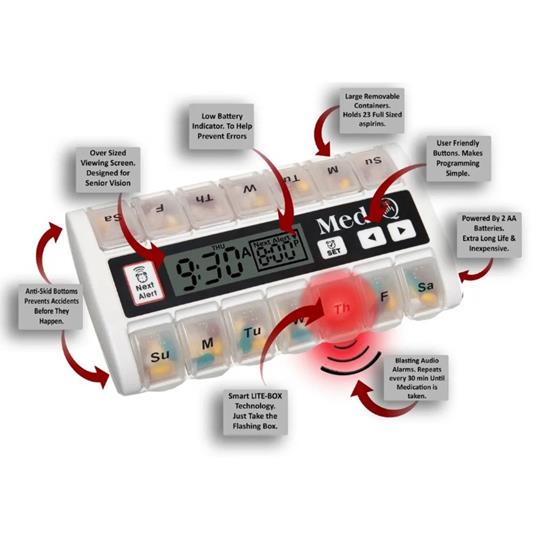 Med-Q White Automatic Pill Dispenser