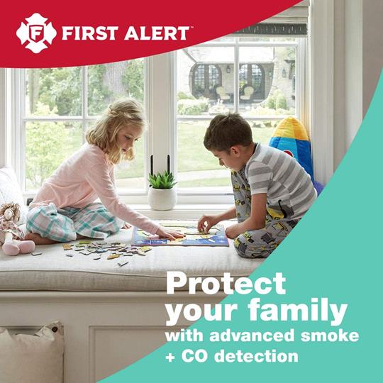 First Alert SC9120B Hard Wired Dual Smoke & Carbon Monoxide Alarm with Backup