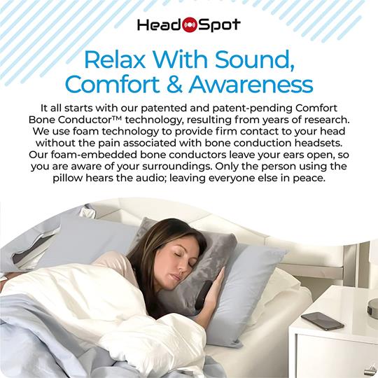 KARE Audio Head Spot Bluetooth Bone Conduction Pillow | Grey