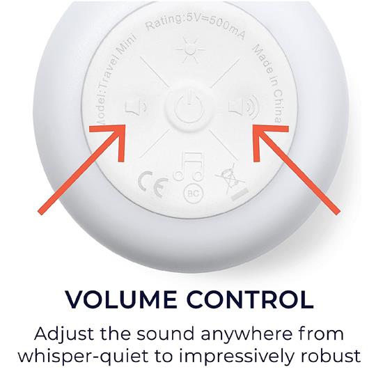 Yogasleep Travel Mini Sound Machine with Night Light | White