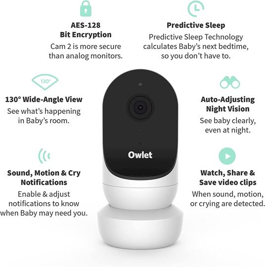 Owlet Cam 2 | Smart HD Video Baby Monitor | White