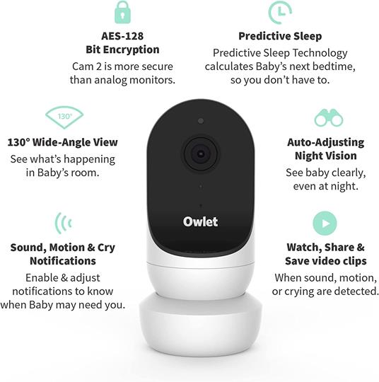 Owlet Cam 2, Smart HD Video Baby Monitor