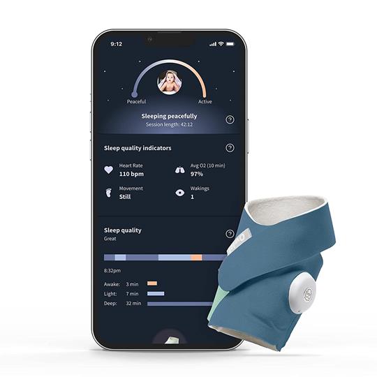Owlet Dream Sock | Smart Baby Monitor | Bedtime Blue