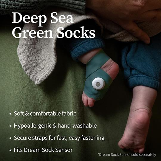 Owlet Fabric Socks | Deep Sea Green