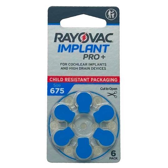 Rayovac Cochlear Implant Pro+ Batteries | Size 675 (60 pack)
