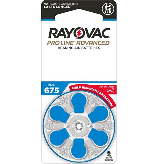 Rayovac Proline Advanced Hearing Aid Batteries | Size 675 (60 pack)