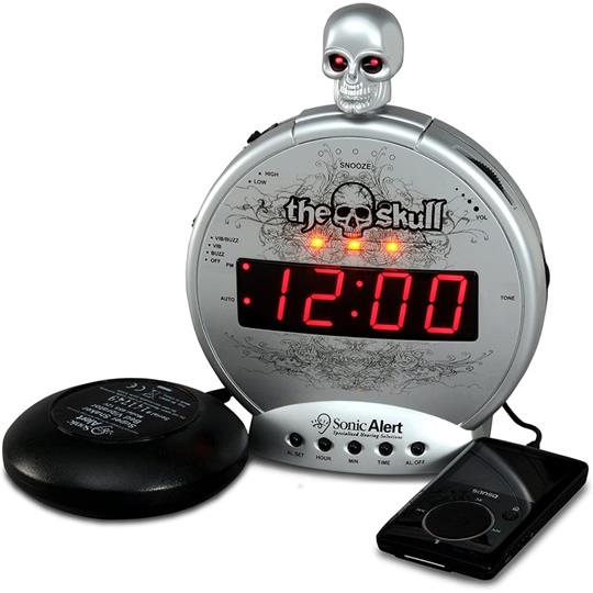 Sonic Alert Sonic Boom SBS500BC "The Skull" Vibrating Alarm Clock