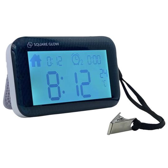 SquareGlow Vibrating Travel Alarm Clock