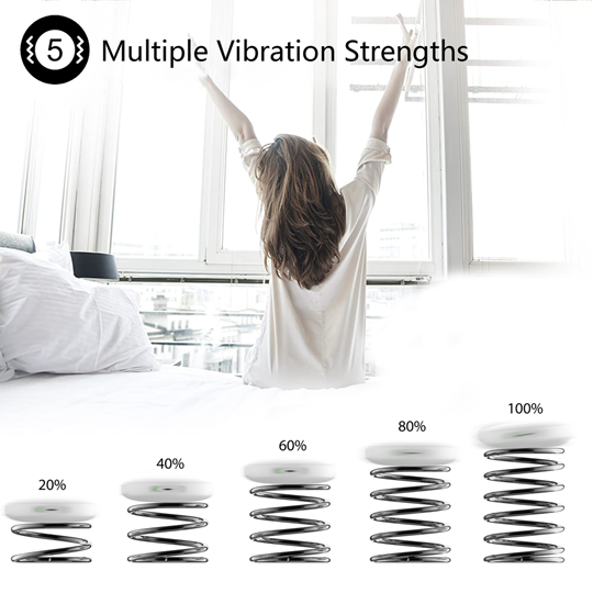 iLuv SmartShaker3 Vibration Bed Shaker Bluetooth Alarm Clock | White