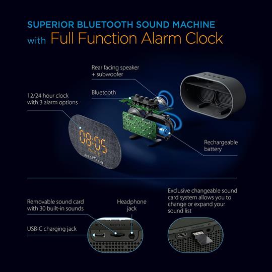 Sound Oasis BST-150T Tinnitus Sound Therapy System Alarm Clock