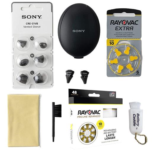 Sony CRE-C10 Self-Fitting OTC Hearing Aids + FREE Battery Upgrade