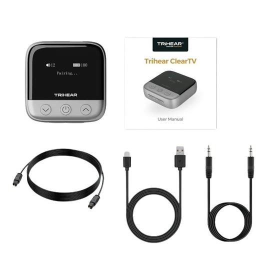 Trihear ClearTV Wireless TV Streamer for Bluetooth Hearing Aids