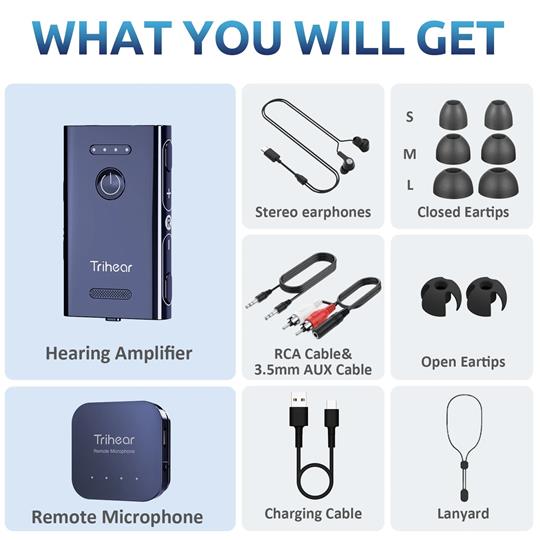 Trihear Convo Hearing Amplifier with Remote Microphone