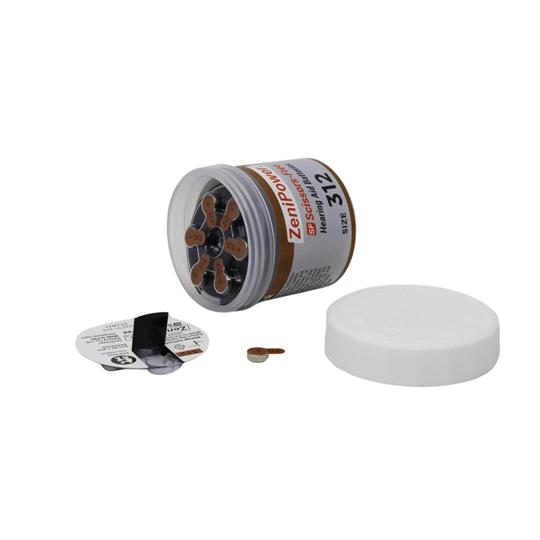 ZeniPower Scissors-Free Hearing Aid Batteries | Size 312 (60 pack)