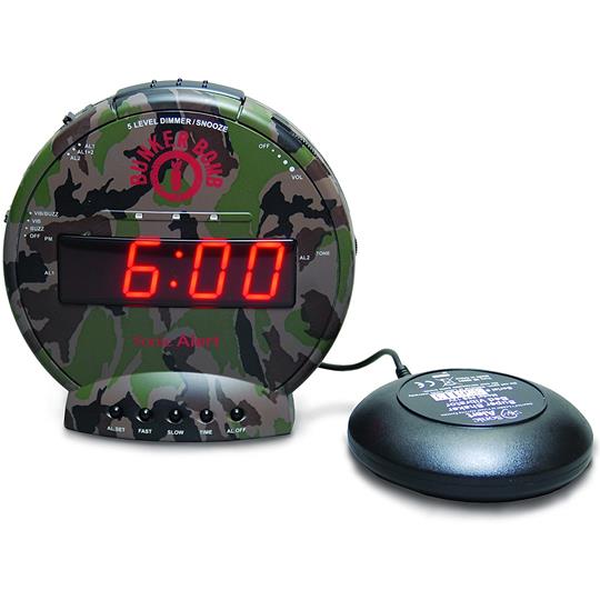 Sonic Alert Bunker Bomb SBC575SS Vibrating Alarm Clock