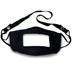 Mist Away Communication Mask with Clear, Anti-fog Window - Black