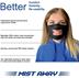 Mist Away Communication Mask with Clear, Anti-fog Window – 3 pack (Black, Blue, Tan)