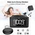 iLuv TimeShaker 6Q Wow Bluetooth LCD Dual-Alarm Clock with Qi Wireless Charging Pad and Bed Shaker